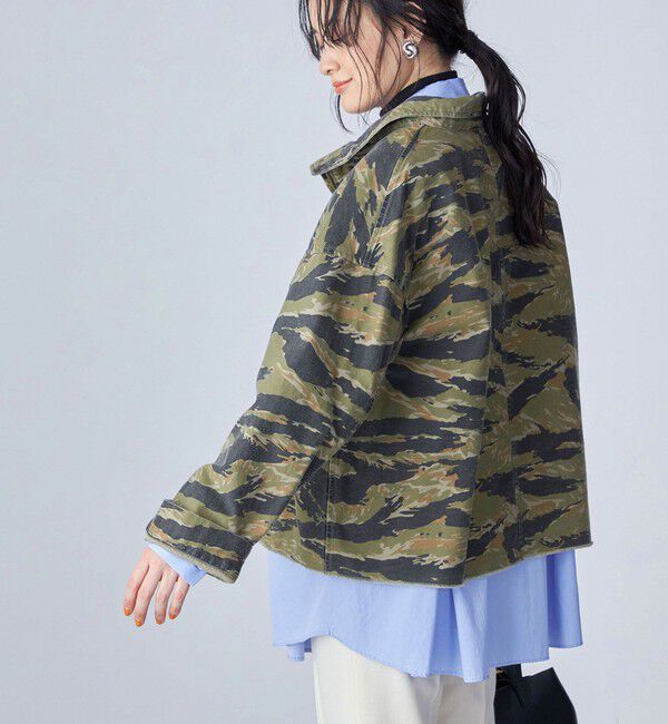 SHIPS for women「〈洗濯機可能〉ミリタリー バックサテン スタンドカラー ブルゾン」|ミリタリー・モッズコート|ライトオリーブ