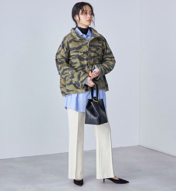 SHIPS for women「〈洗濯機可能〉ミリタリー バックサテン スタンドカラー ブルゾン」|ミリタリー・モッズコート|