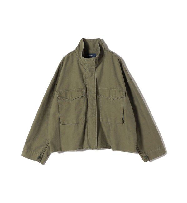 SHIPS for women「〈洗濯機可能〉ミリタリー バックサテン スタンドカラー ブルゾン」|ミリタリー・モッズコート|