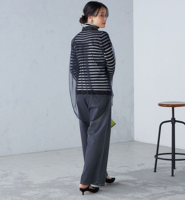 SHIPS for women「〈手洗い可能〉チュール ビッグ シャツ ◇」|シャツ・ブラウス|