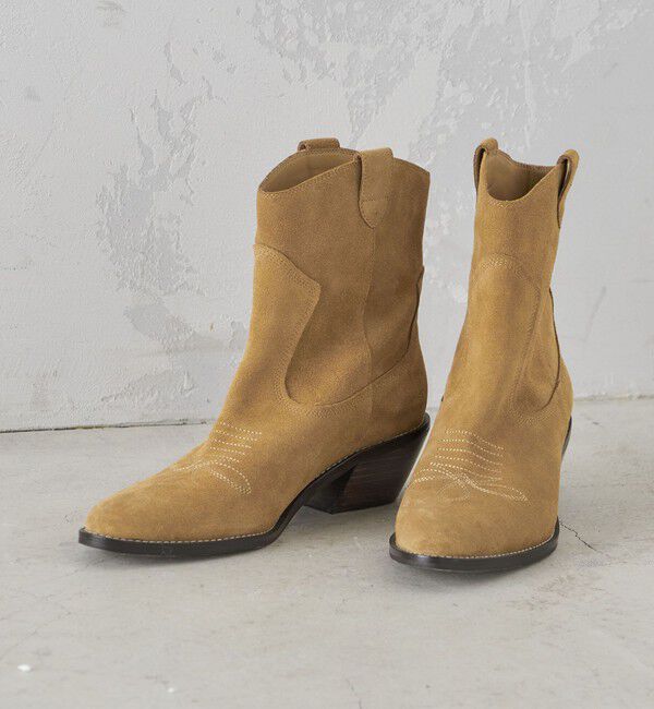 SHIPS for women「ウエスタン ブーツ」|ショートブーツ|ベージュ