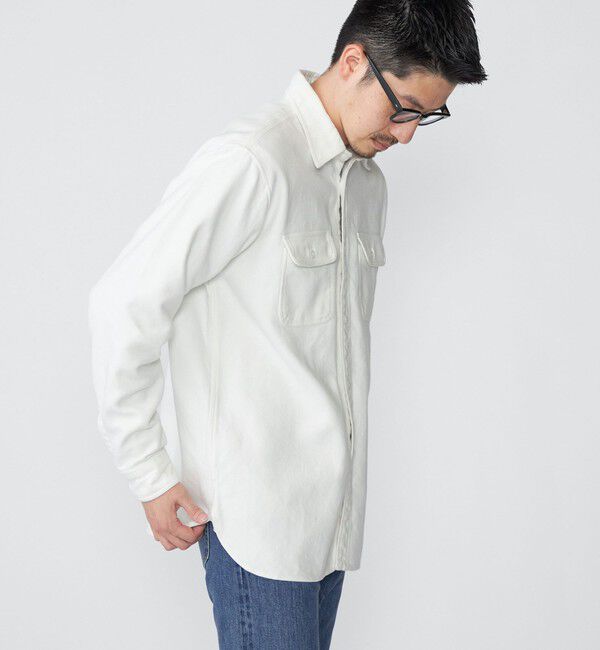 SHIPS「SHIPS: レギュラーカラー Wポケット ヘビーネル ワークシャツ」|シャツ・ブラウス|