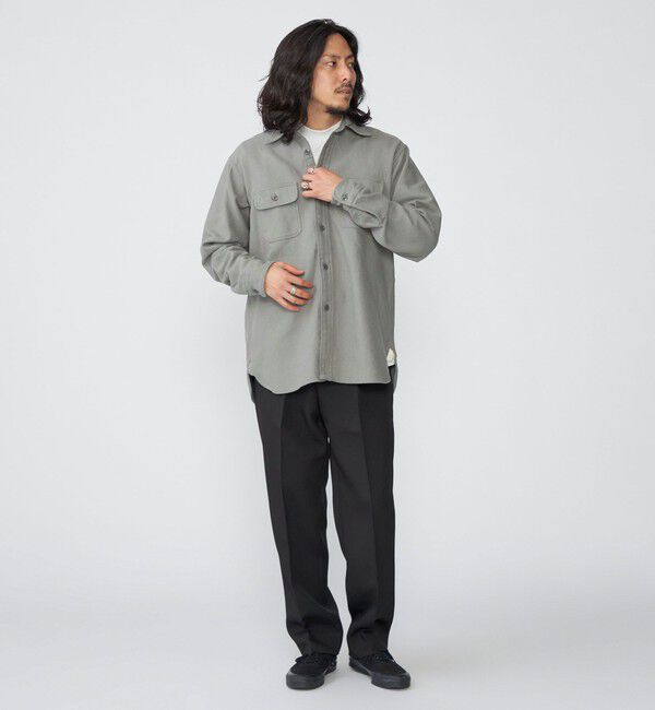 SHIPS「SHIPS: レギュラーカラー Wポケット ヘビーネル ワークシャツ」|シャツ・ブラウス|