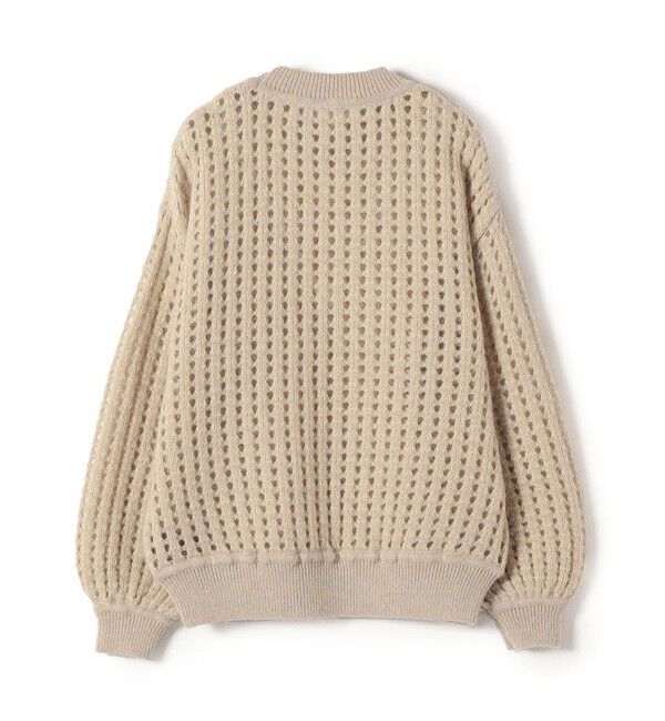 SHIPS for women「SHIPS Primary Navy Label:〈手洗い可能〉メッシュ ニット プルオーバー」|ニット・セーター|