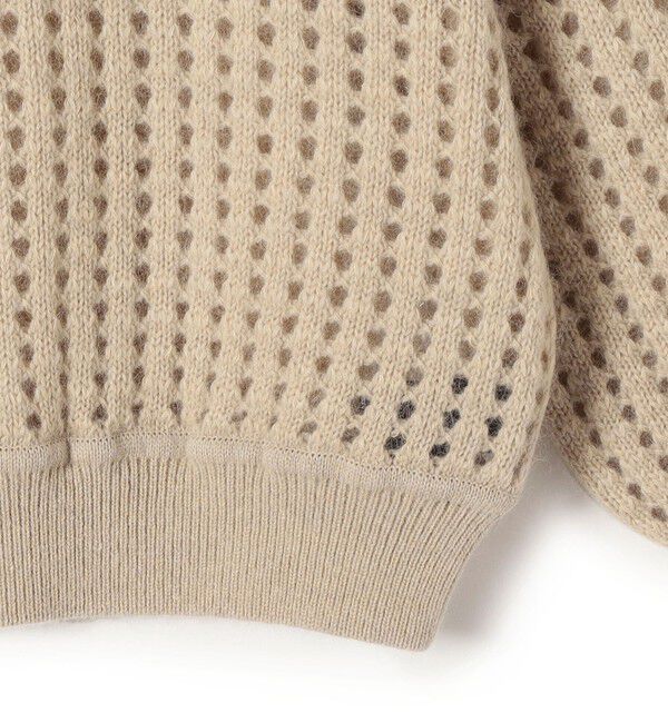 SHIPS for women「SHIPS Primary Navy Label:〈手洗い可能〉メッシュ ニット プルオーバー」|ニット・セーター|