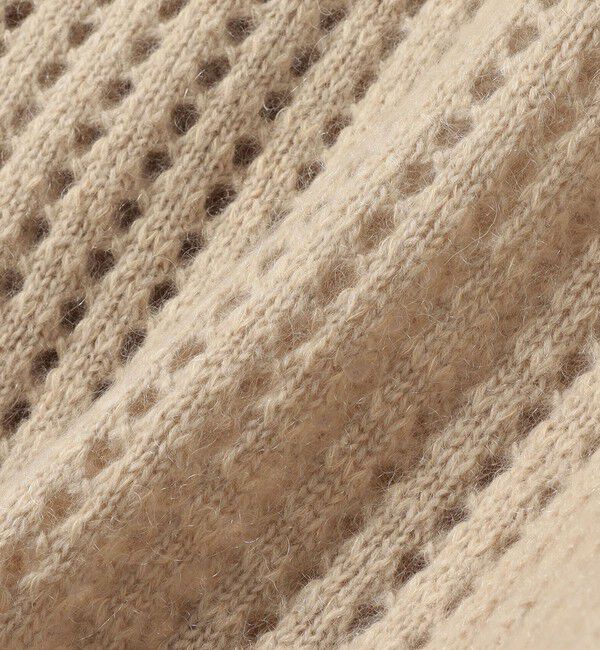 SHIPS for women「SHIPS Primary Navy Label:〈手洗い可能〉メッシュ ニット プルオーバー」|ニット・セーター|