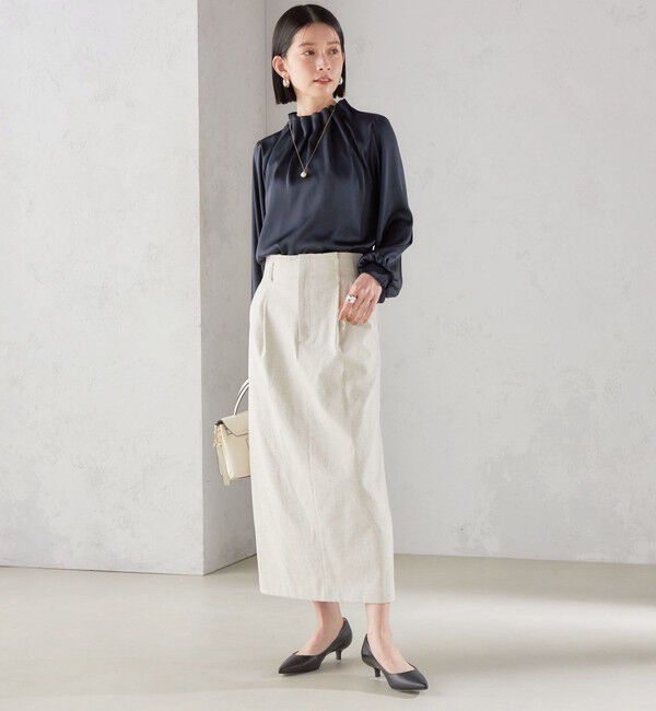 SHIPS for women「〈手洗い可能 / UVカット〉ドライ オックス タック タイト スカート ◇」|スカート|