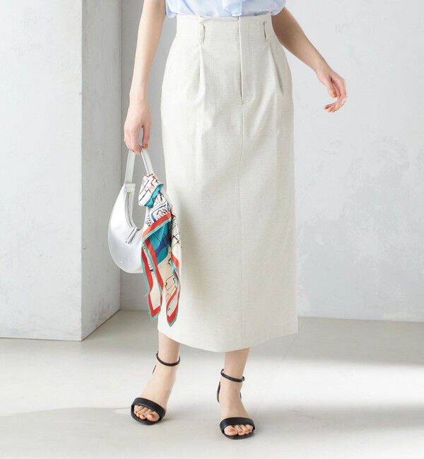 SHIPS for women「〈手洗い可能 / UVカット〉ドライ オックス タック タイト スカート ◇」|スカート|