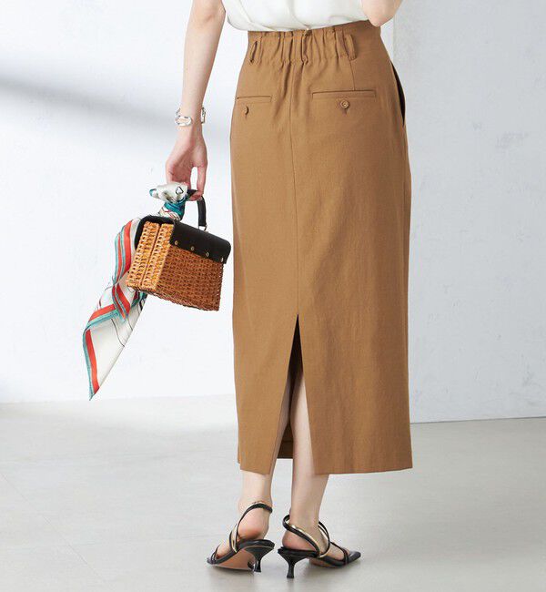 SHIPS for women「〈手洗い可能 / UVカット〉ドライ オックス タック タイト スカート ◇」|スカート|