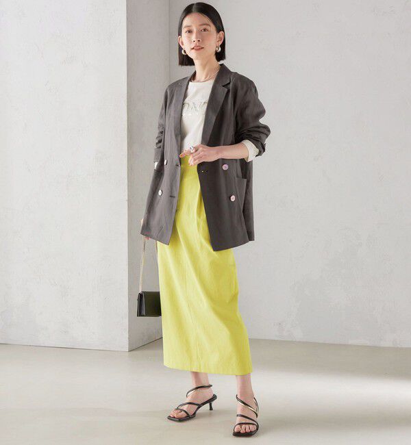 SHIPS for women「〈手洗い可能 / UVカット〉ドライ オックス タック タイト スカート ◇」|スカート|