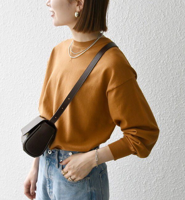 SHIPS any「SHIPS any:〈手洗い可能〉スウェットライク ニット プルオーバー」|ニット・セーター|