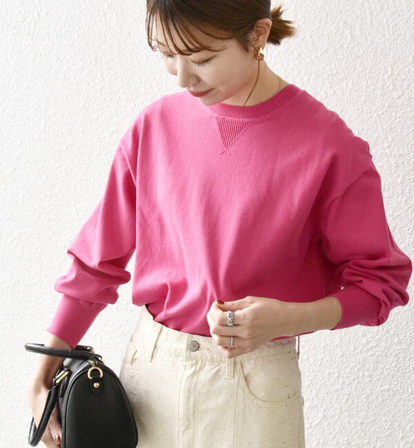 SHIPS any「SHIPS any:〈手洗い可能〉スウェットライク ニット プルオーバー」|ニット・セーター|