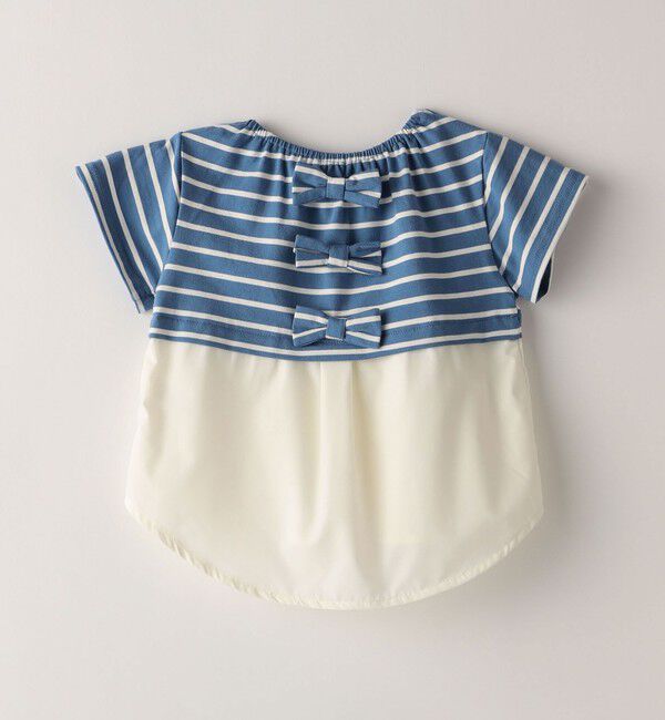 SHIPS Colors 「SHIPS Colors:レイヤードライク ボーダー 家族リンク TEE(100~140cm)」|Tシャツ・カットソー|