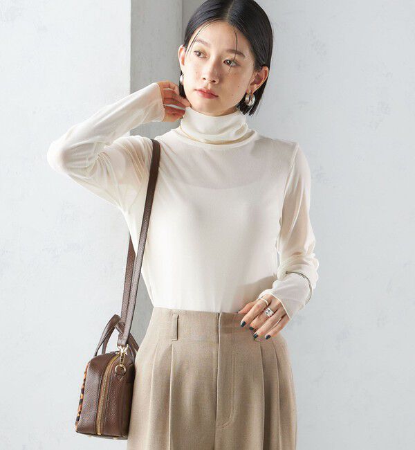 SHIPS for women「〈手洗い可能〉フロッキ― チュール タートルネック」|Tシャツ・カットソー|