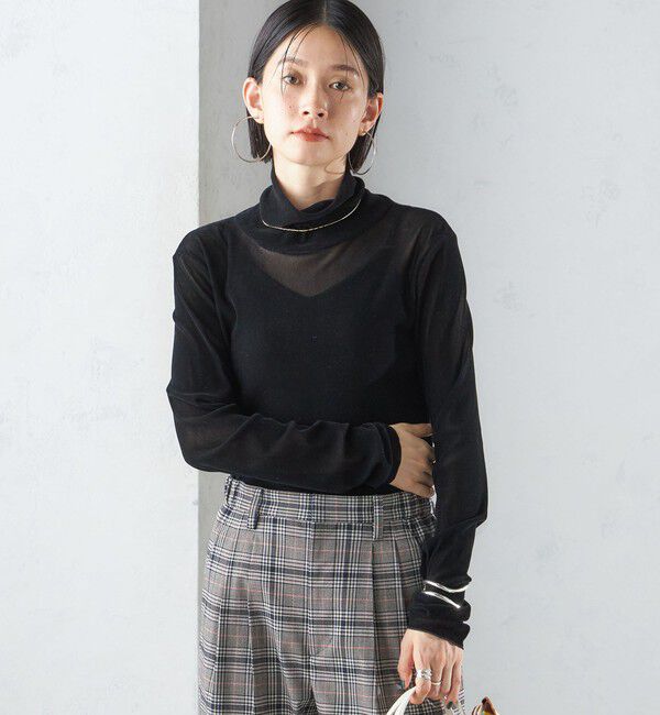 SHIPS for women「〈手洗い可能〉フロッキ― チュール タートルネック」|Tシャツ・カットソー|