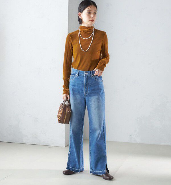 SHIPS for women「〈手洗い可能〉フロッキ― チュール タートルネック」|Tシャツ・カットソー|