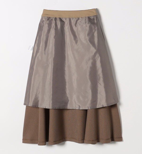 quaranciel「quaranciel:〈洗濯機可能〉チェック Aライン セミフレア スカート」|フレア|