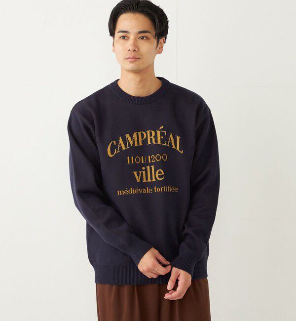 SHIPS Colors 「SHIPS Colors:〈手洗い可能〉モール ジャカード ロゴ ニット◇」|ニット・セーター|