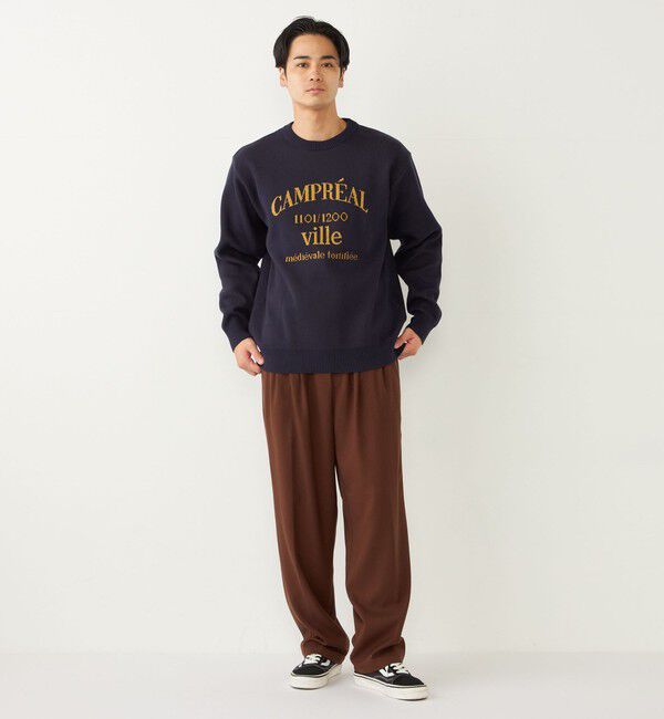 SHIPS Colors 「SHIPS Colors:〈手洗い可能〉モール ジャカード ロゴ ニット◇」|ニット・セーター|