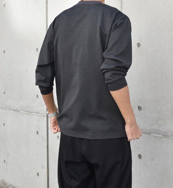 SHIPS any「SHIPS any: デザイン リブ ハイゲージ ポンチ クルーネック Tシャツ (ロンT)◇」|Tシャツ・カットソー|