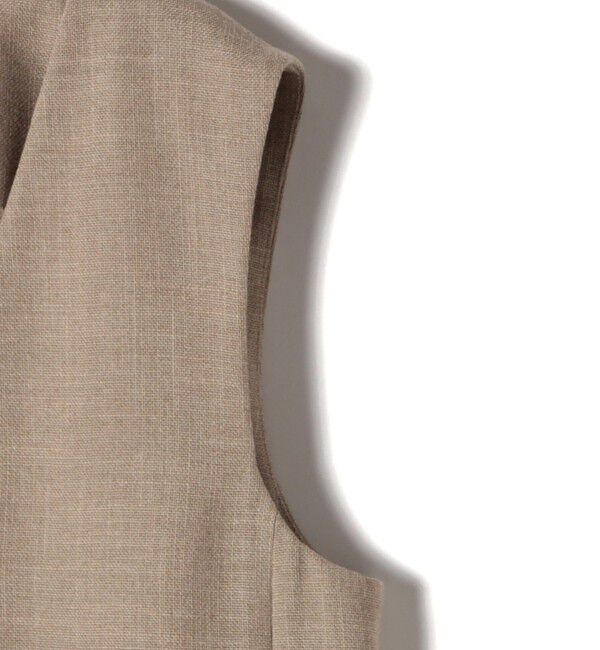 SHIPS for women「〈手洗い可能〉Asami 麻調合繊 ショート ジレ」|ベスト・ジレ|