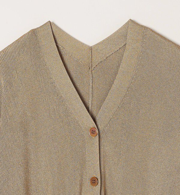 quaranciel「quaranciel:〈手洗い可能〉シアー ラメ ドルマン リブ ニット カーディガン」|カーディガン|