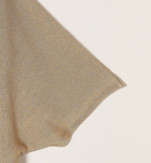 quaranciel「quaranciel:〈手洗い可能〉シアー ラメ ドルマン リブ ニット カーディガン」|カーディガン|