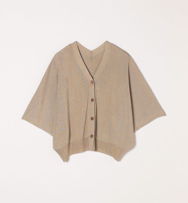 quaranciel「quaranciel:〈手洗い可能〉シアー ラメ ドルマン リブ ニット カーディガン」|カーディガン|