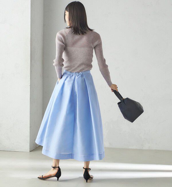 SHIPS for women「〈手洗い可能〉シアー リブ 長袖 ポロ ニット」|ニット・セーター|