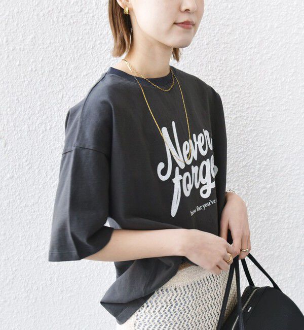 SHIPS for women「【SHIPS別注】81BRANCA:ロゴ 5分袖 TEE」|Tシャツ・カットソー|