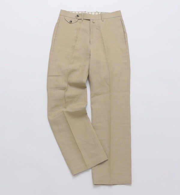 SHIPS「【SHIPS別注】THOMSON:アイリッシュリネン トラウザーズパンツ」|チノ|ナチュラル