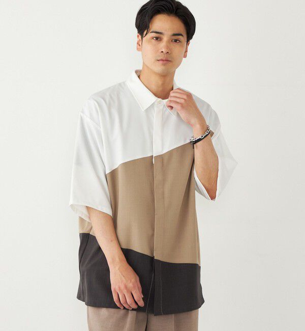 SHIPS Colors 「SHIPS Colors:〈洗濯機可能〉比翼 ブロッキング シャツ」|シャツ・ブラウス|