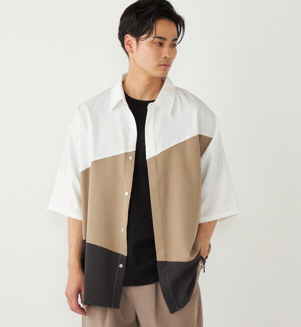 SHIPS Colors 「SHIPS Colors:〈洗濯機可能〉比翼 ブロッキング シャツ」|シャツ・ブラウス|