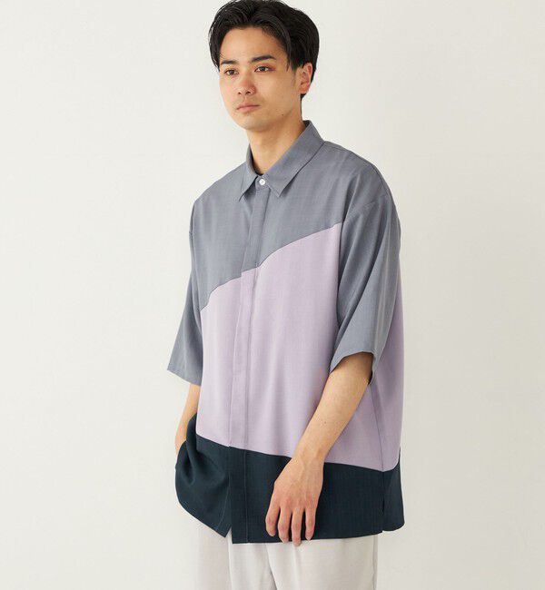 SHIPS Colors 「SHIPS Colors:〈洗濯機可能〉比翼 ブロッキング シャツ」|シャツ・ブラウス|