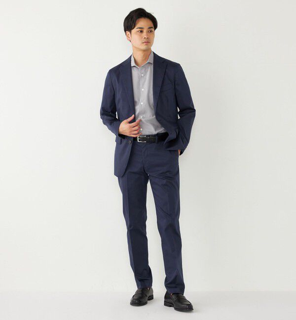 SHIPS Colors 「SHIPS Colors:ノーアイロン ウールライク ワイドカラー ショートスリーブ シャツ」|シャツ・ブラウス|