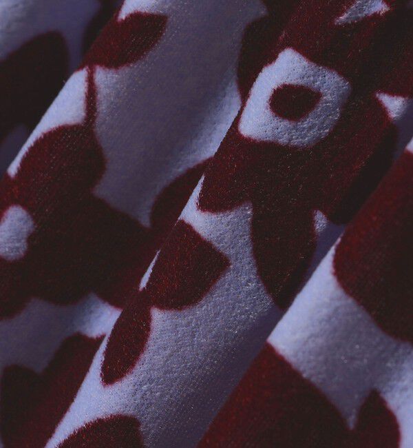 SHIPS any「SHIPS any:〈洗濯機可能〉フラワー ポリエステル ベロア シャーリング ブラウス」|シャツ・ブラウス|