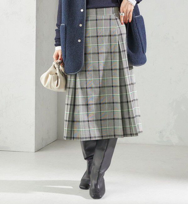 SHIPS for women「《一部追加予約》チェック ボックス プリーツ スカート」|スカート|