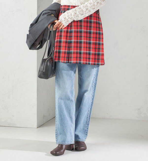 SHIPS for women「チェック プリーツ 巻き スカート」|スカート|