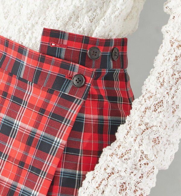 SHIPS for women「チェック プリーツ 巻き スカート」|スカート|