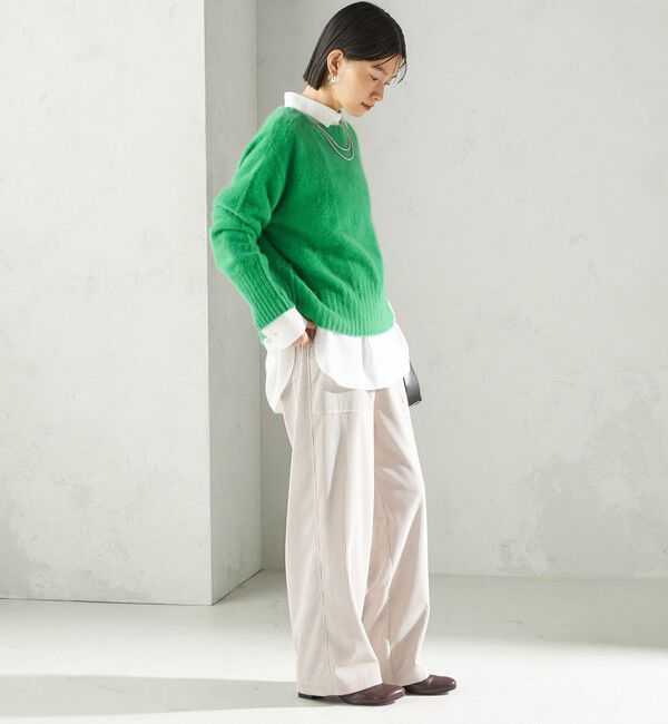 SHIPS for women「〈手洗い可能〉フォックス クルーネック ニット プルオーバー」|ニット・セーター|