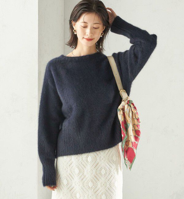 SHIPS for women「〈手洗い可能〉フォックス クルーネック ニット プルオーバー」|ニット・セーター|