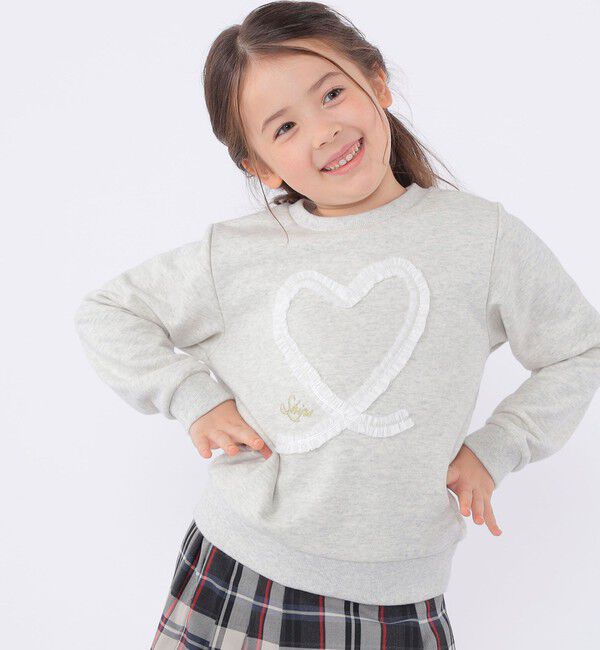 SHIPS KIDS「SHIPS KIDS:100～130cm / スパンコール フリル スウェット」|スウェット・ジャージ|