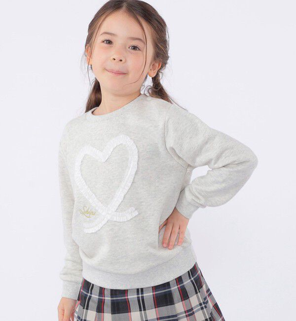SHIPS KIDS「SHIPS KIDS:100～130cm / スパンコール フリル スウェット」|スウェット・ジャージ|