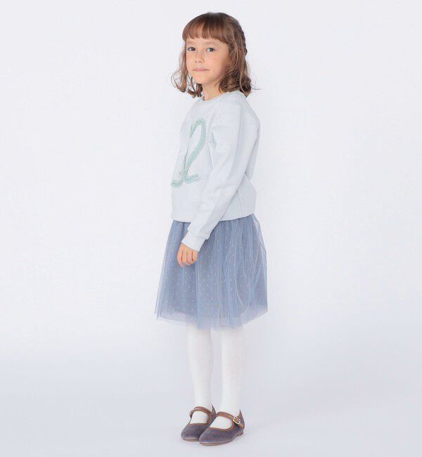 SHIPS KIDS「SHIPS KIDS:100～130cm / スパンコール フリル スウェット」|スウェット・ジャージ|