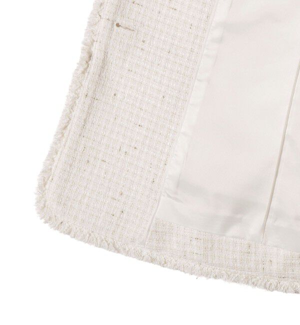 SHIPS for women「ランダム ラメ ノーカラー ボックス ジレ（セレモニー対応可）」|ベスト・ジレ|