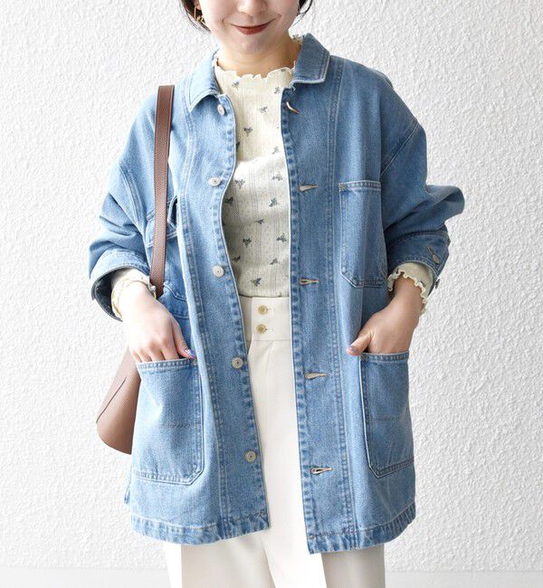 SHIPS any「SHIPS any:〈洗濯機可能〉ルーズ デニム カバーオール ジャケット［SHIPS any DENIM］」|デニムジャケット|