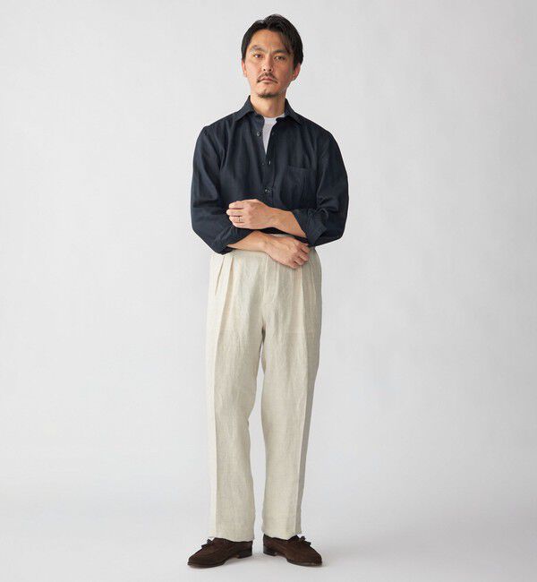 SHIPS「Errico Formicola: GIANNI リネン ソリッド シャツ」|シャツ・ブラウス|