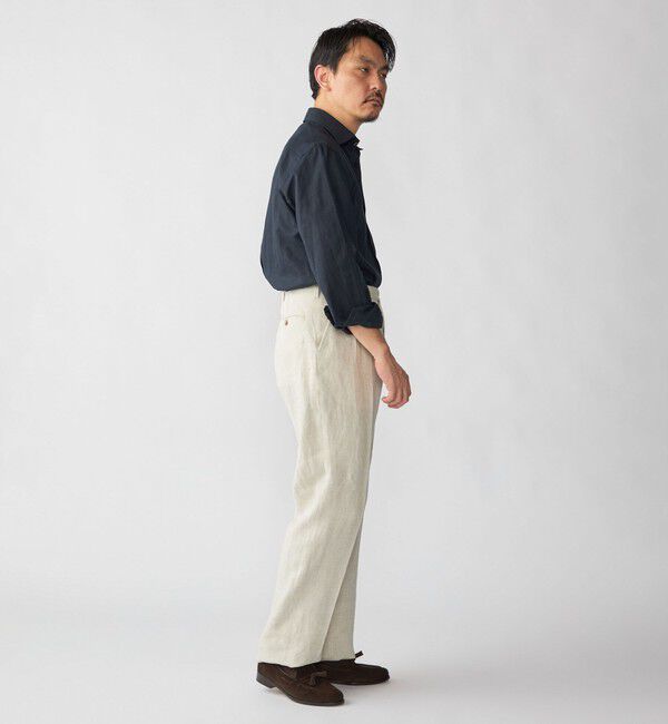 SHIPS「Errico Formicola: GIANNI リネン ソリッド シャツ」|シャツ・ブラウス|