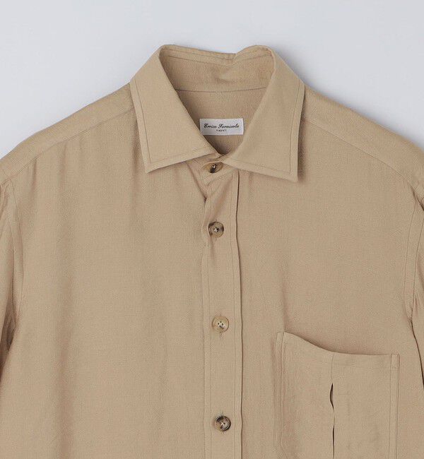 SHIPS「Errico Formicola: GIANNI: ビスコース ソリッド シャツ」|シャツ・ブラウス|