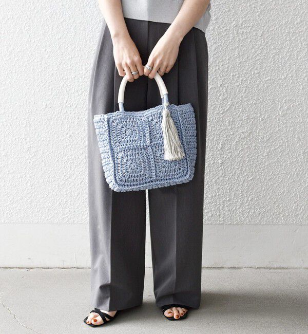 SHIPS any「《予約》SHIPS any:  メッシュ ペーパー タッセル トート バッグ」|トートバッグ|